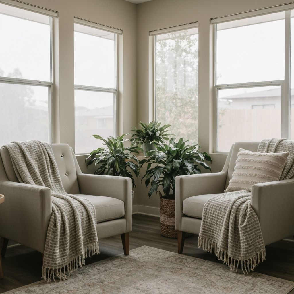 Peaceful and calming therapy space at Dr. Maya Reynolds' Santa Monica office